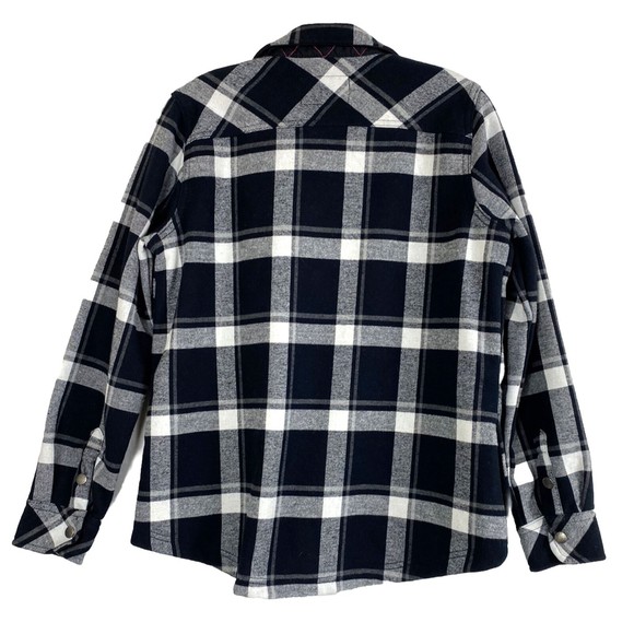Orvis Buffalo Shacket Plaid Flannel Fleece Lined Women Medium Pockets Snap Front - Picture 2 of 12